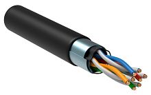 Кабель витая пара F/UTP кат.5E 4х2х24AWG solid CU LDPE Outdoor черн. (м) GENERICA BC3-C5E04-339-305-
