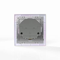 Розетка 1-м СП Pixel IP20 с заземл. с 2-мя заряд. устр. USB тип A+C механизм перламутр. TOKOV ELECTR